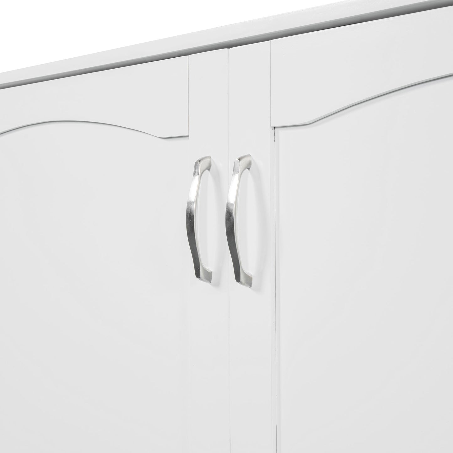 Queen Size Murphy Wall Bed With Drawer And A Set Of Sockets & USB Ports, Pulley Structure Design - White