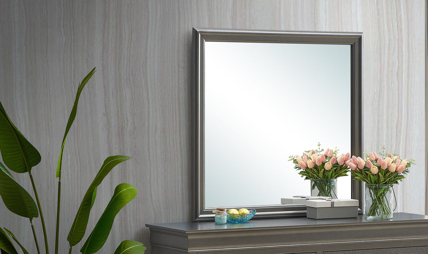 Elegant Transitional Mirror - Metalic Black