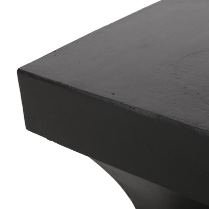 Modern Athena Side Table With Pedestal Design - Black