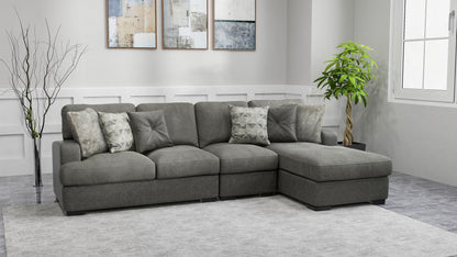 Grennburg - Modular 3 Piece Chaise Sectional - Gray