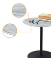Circa - End Table With Marble Textured Top - Gray