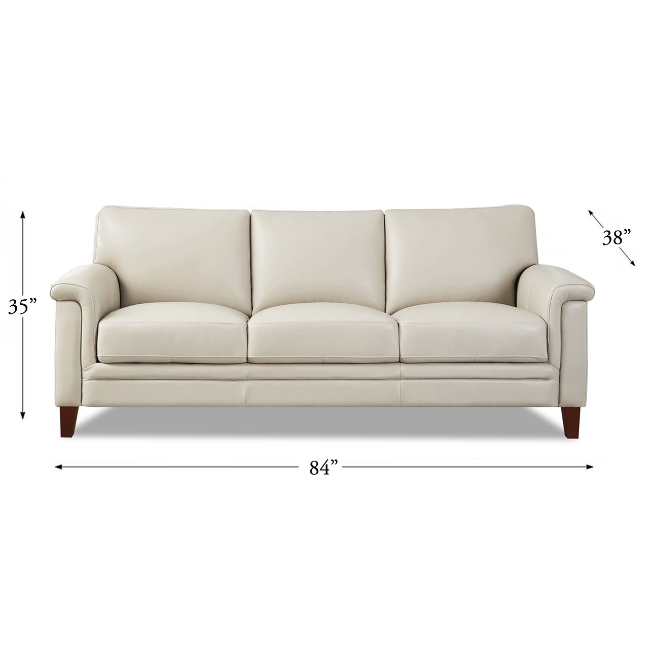 Westcott - Leather Sofa - Beige