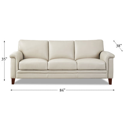 Westcott - Leather Sofa - Beige