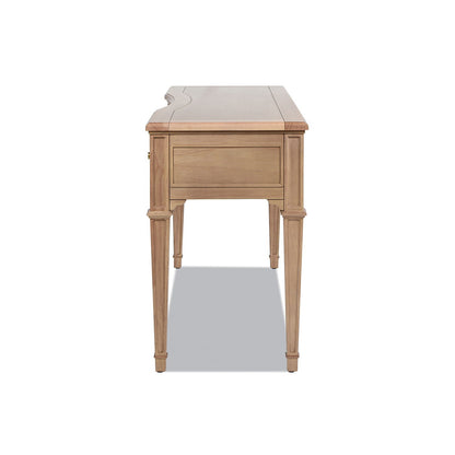 Dauphin - 3 Drawer Executive Desk - Natural Brown