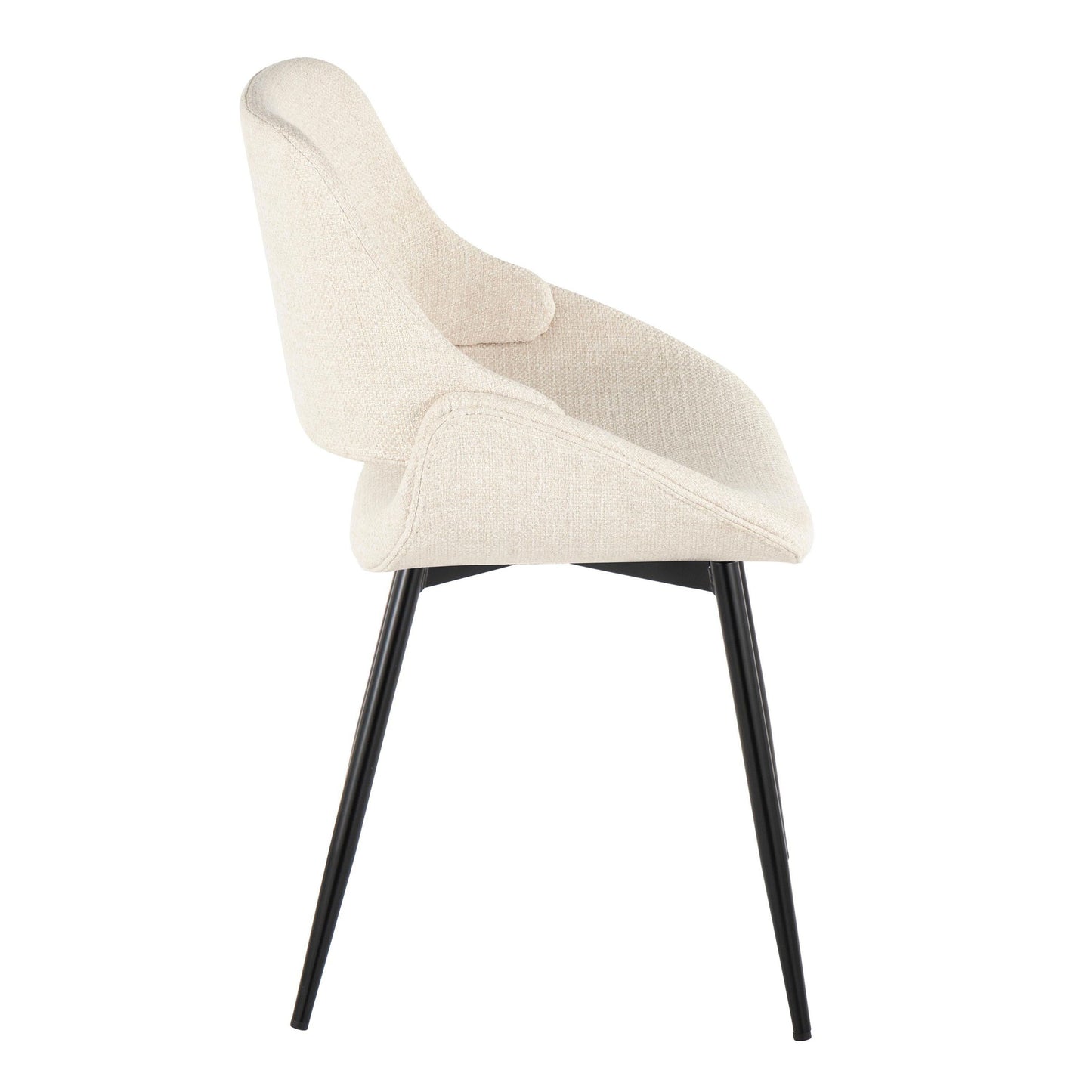 Fabrico - Mid-Century Modern Dining Chair (Set of 2) - Cream / Black