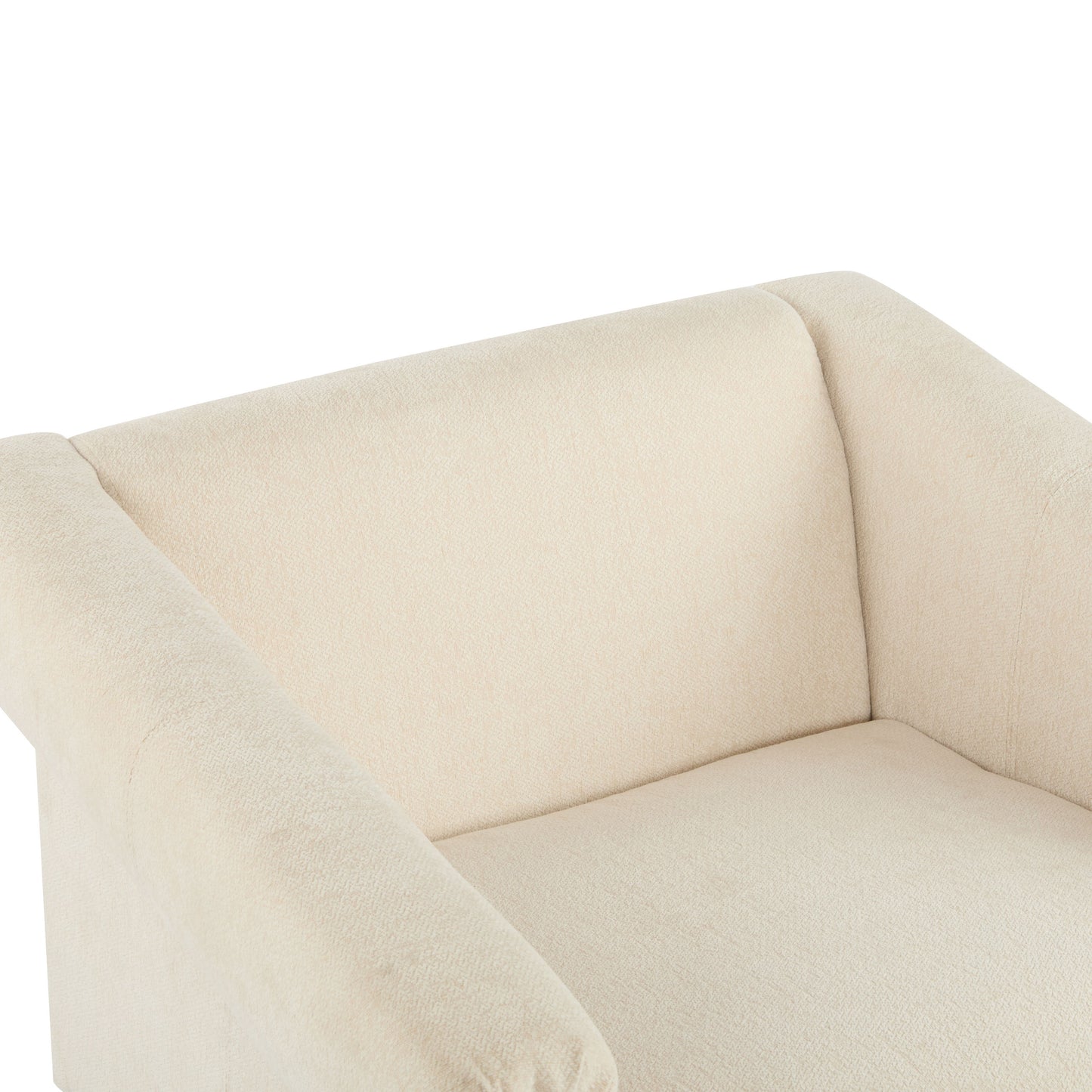 Sierra - Vintage Modern Accent Chair With Deep Cushions And Wide Armrests - Beige