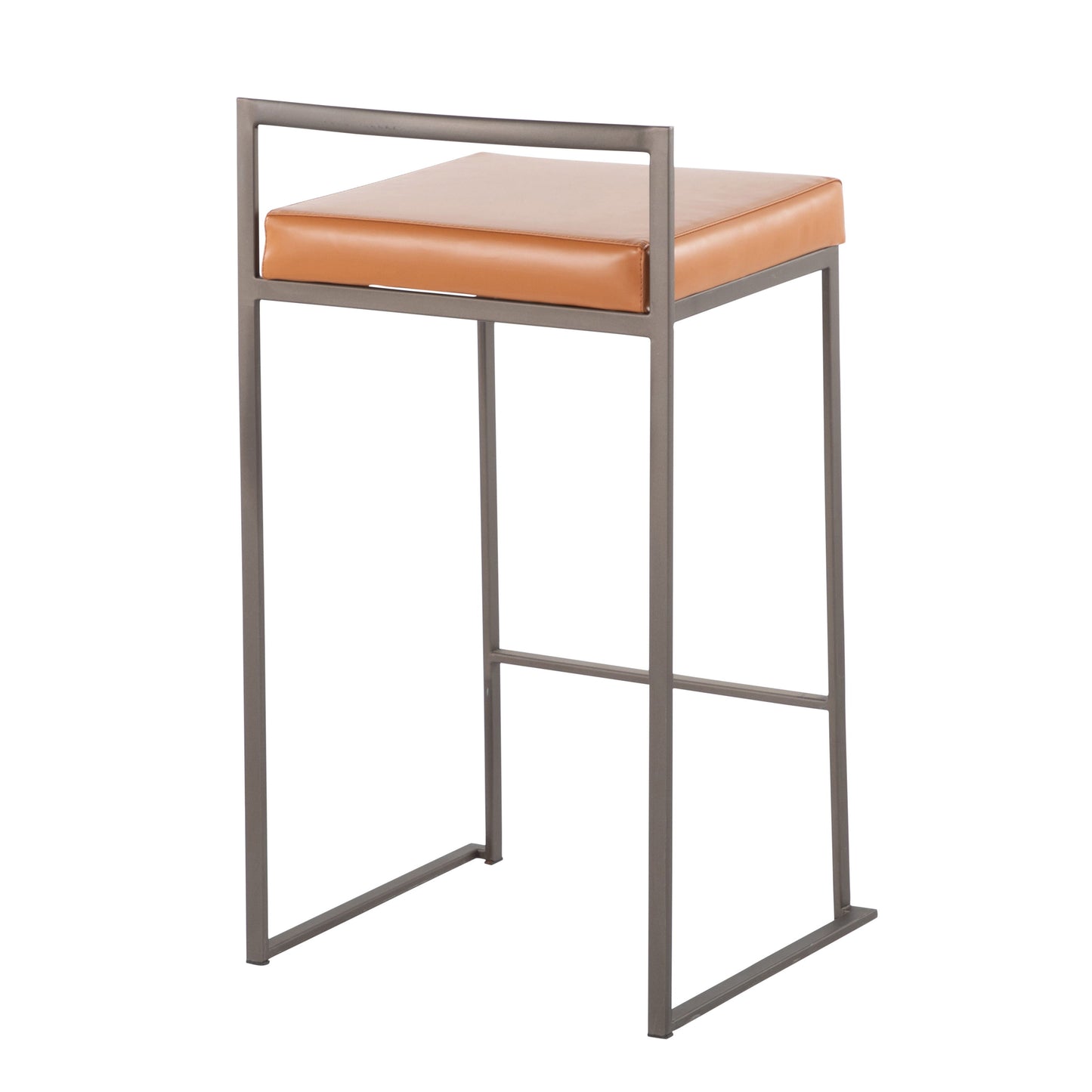 Fuji - Industrial Stackable Counter Stool (Set of 2) - Camel
