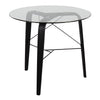 Trilogy - Mid-Century Modern Round Dinette Table - Black / Clear
