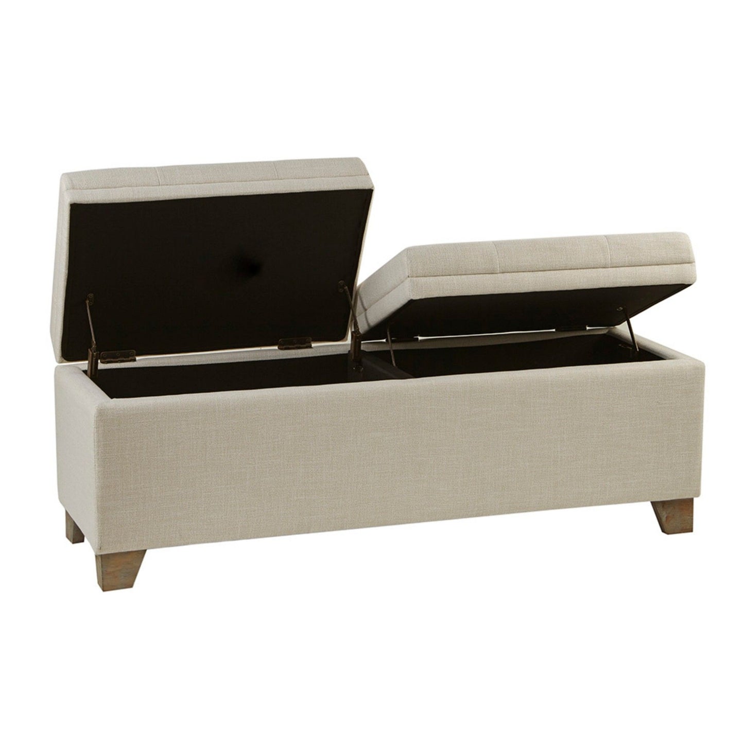Soft Close Storage Bench Upholstered - Natural
