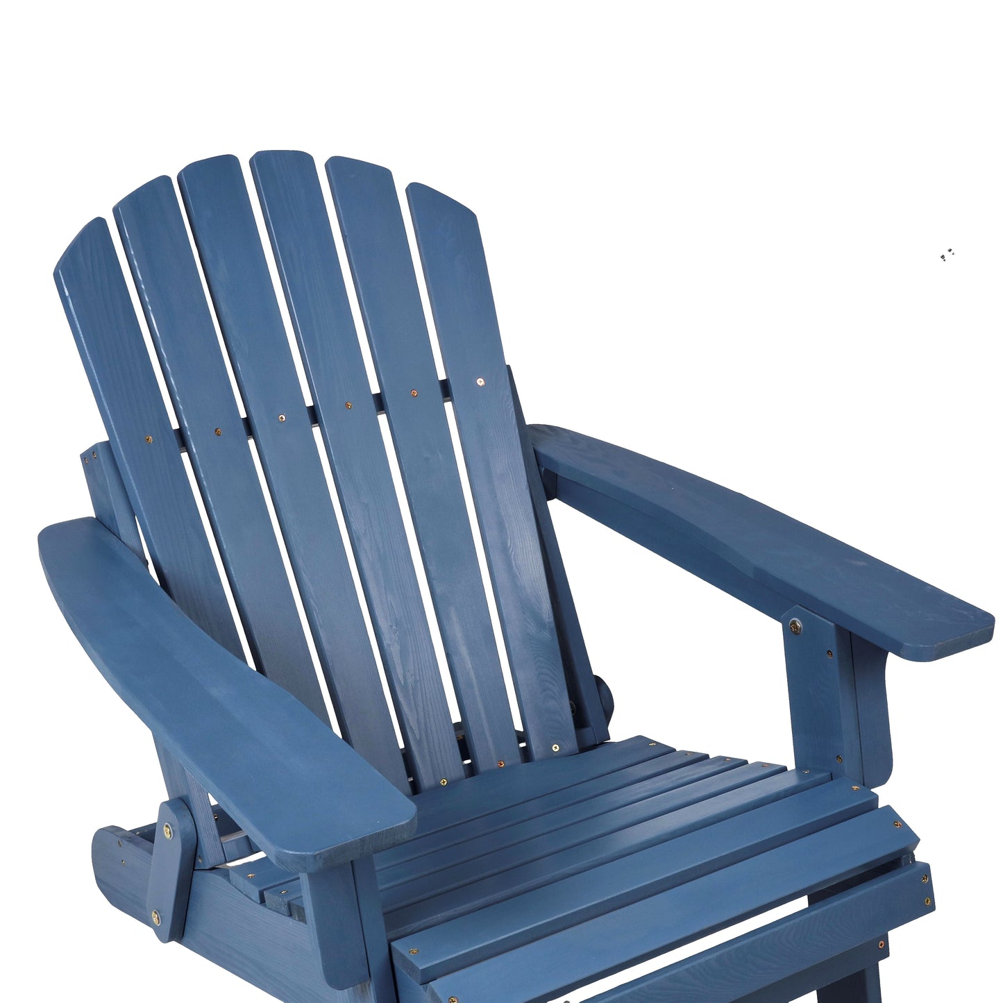 Oversize Outdoor Folding Adirondack Chair, Patio Chair For Garden Backyard Porch Pool Deck Firepit - Blue