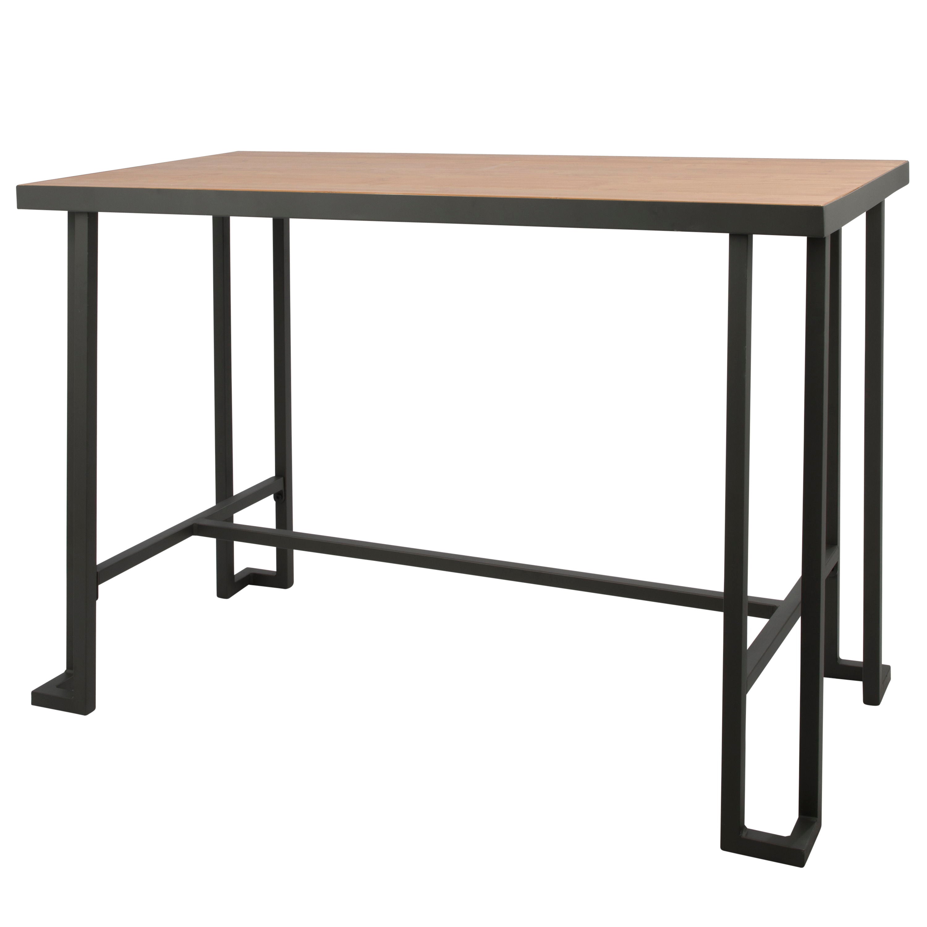 Roman - Industrial Counter Table - Gray / Natural