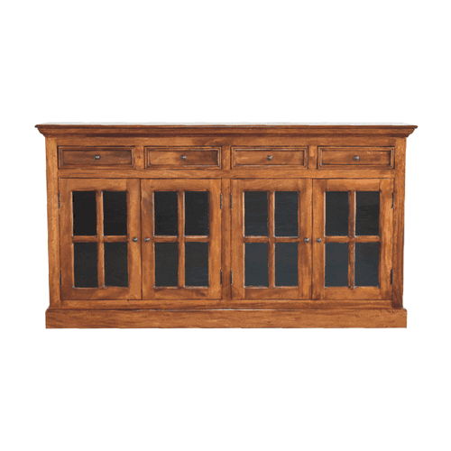 Large Glazed Sideboard - Chestnut