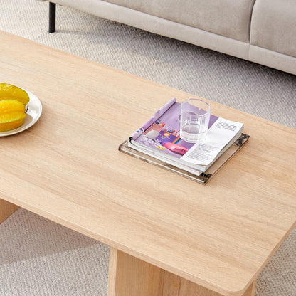 Modern Triangular Support Coffee Table, Lightweight And Stable, Perfectly Integrating Nature And Industry - Light Wood