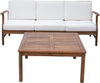 Perla - 3 Seater Sofa And Table Set - Cream