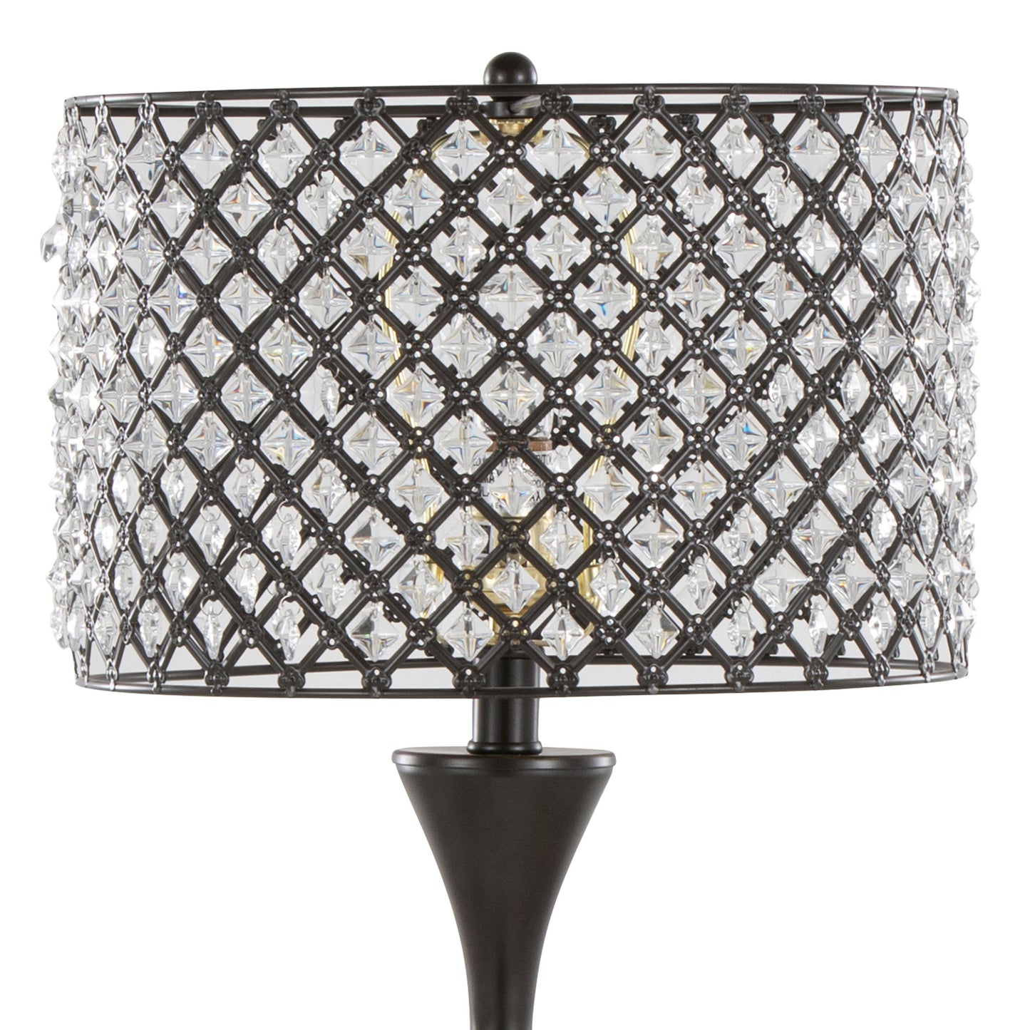 Topaz - Contemporary Table Lamp - Oil Rubbed Bronze / Clear Crystal