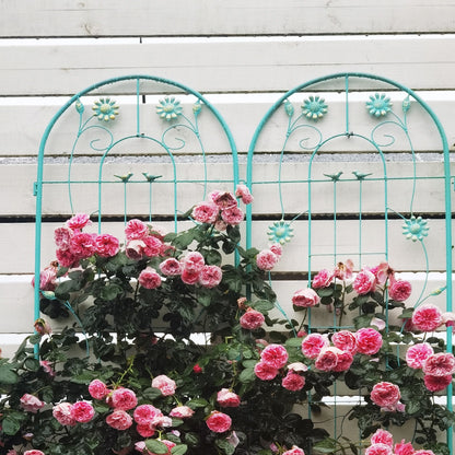 2 Pack Metal Garden Trellis Rustproof Trellis For Climbing Plants Outdoor Flower Support - Green