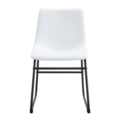 (Set of 4) Classic Chairs, A Stylish Seat Perfect For Modern Minimalist And Industrial Style Environments - White