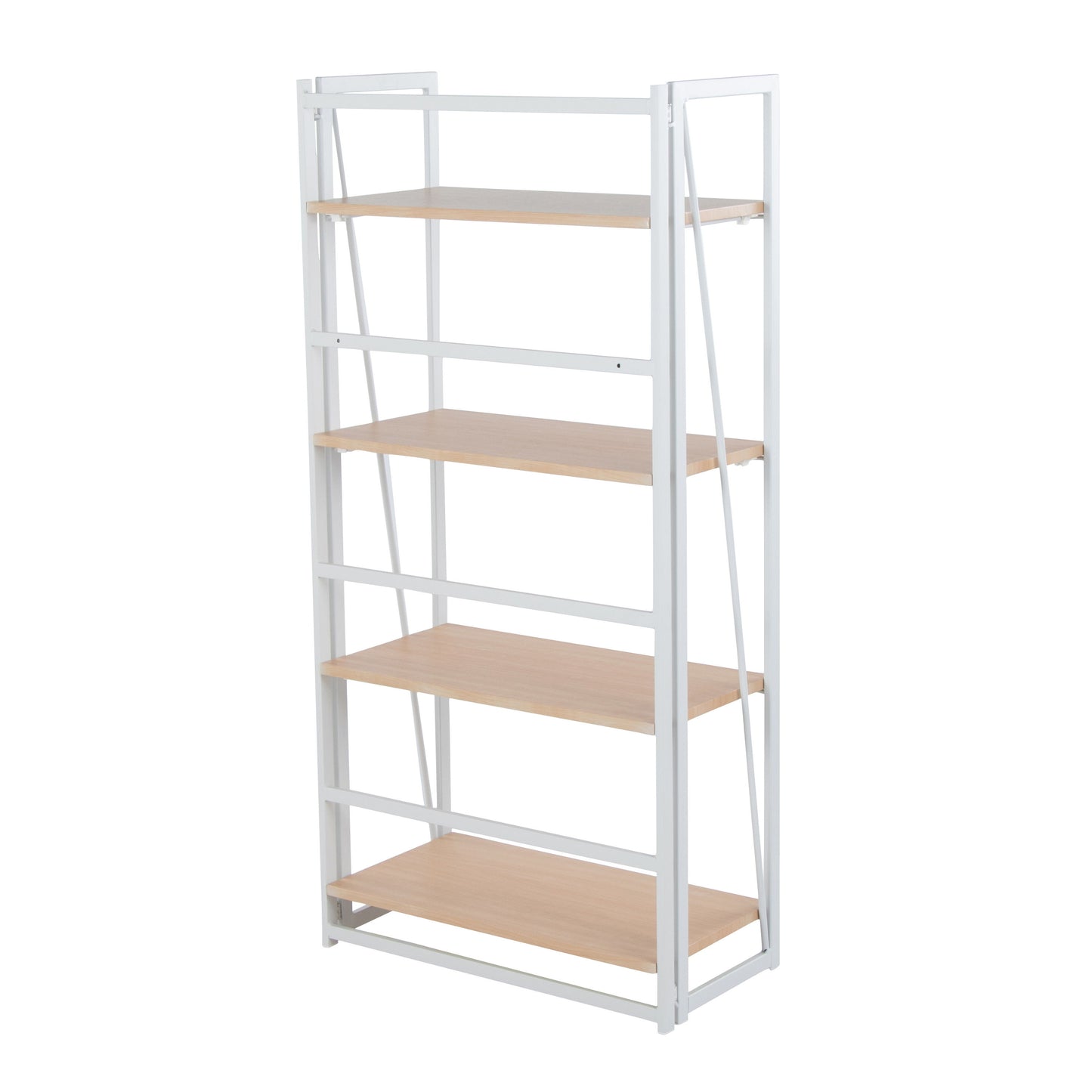 Dakota - Contemporary Bookcase - White / Natural