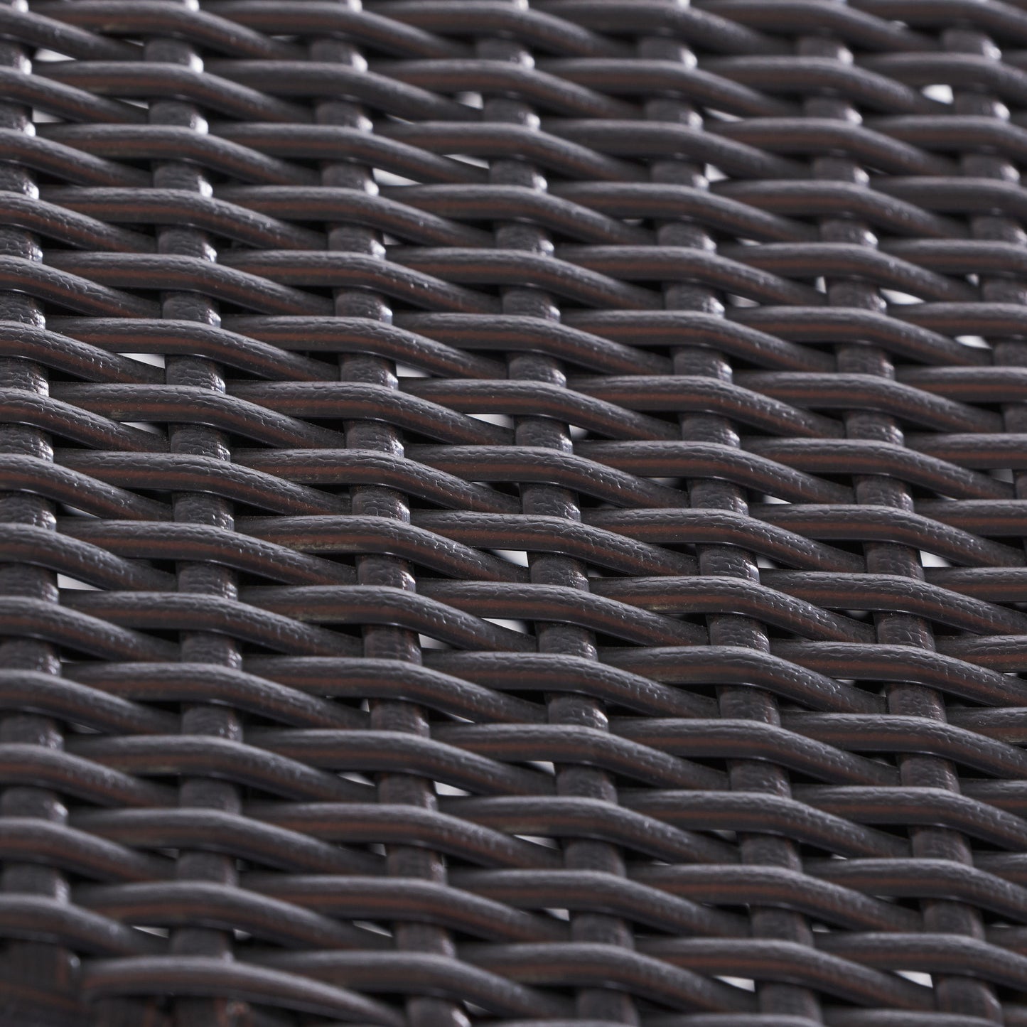 Outdoor Wicker Patio Side Table - Brown Multi