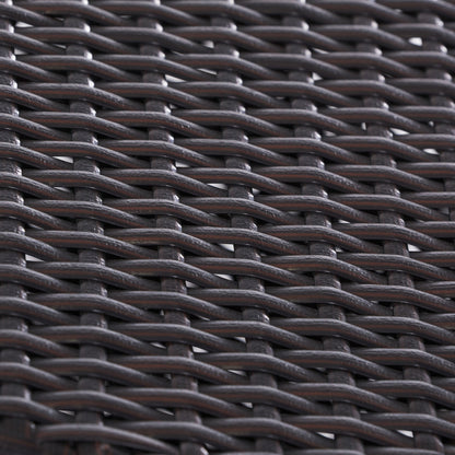 Outdoor Wicker Patio Side Table - Brown Multi