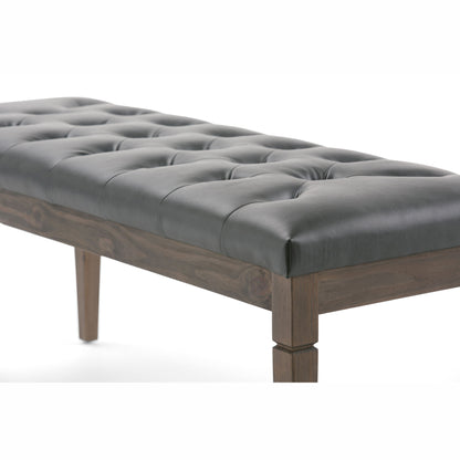 Waverly - Tufted Ottoman Bench - Slate Gray