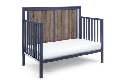Connelly - 4 In 1 Convertible Crib - Midnight Blue / Vintage Walnut