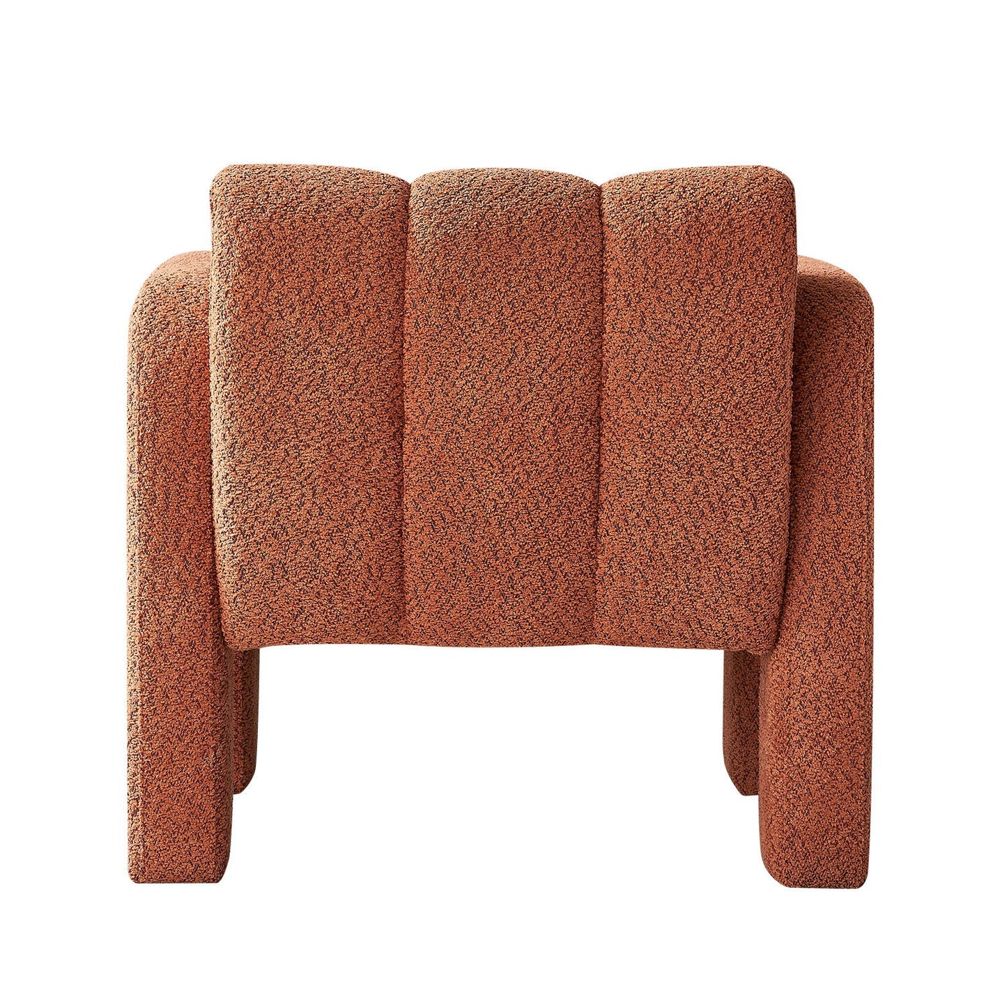 31.10" Wide Boucle Upholstered Accent Chair - Orange