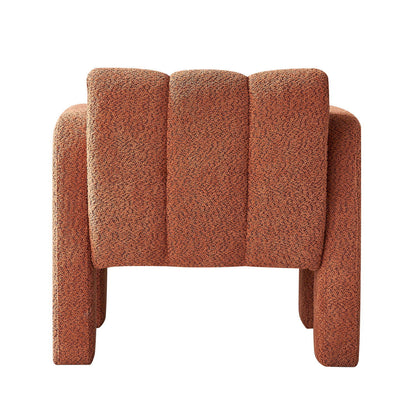 31.10" Wide Boucle Upholstered Accent Chair - Orange
