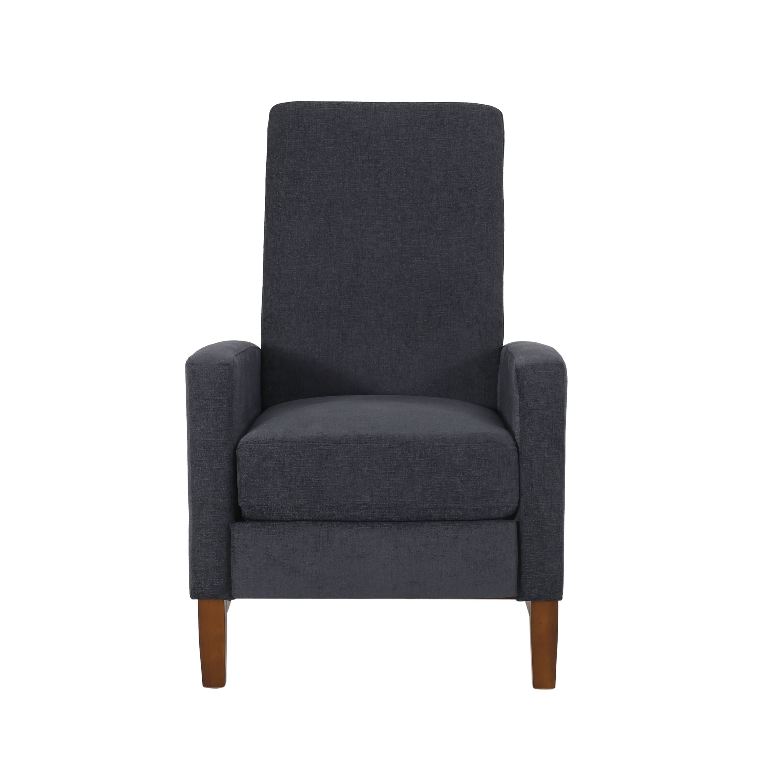 Wide Hand Manual Club Recliner - Charcoal