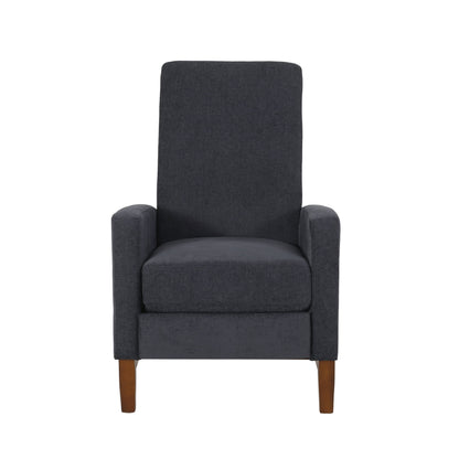 Wide Hand Manual Club Recliner - Charcoal