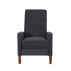 Wide Hand Manual Club Recliner - Charcoal