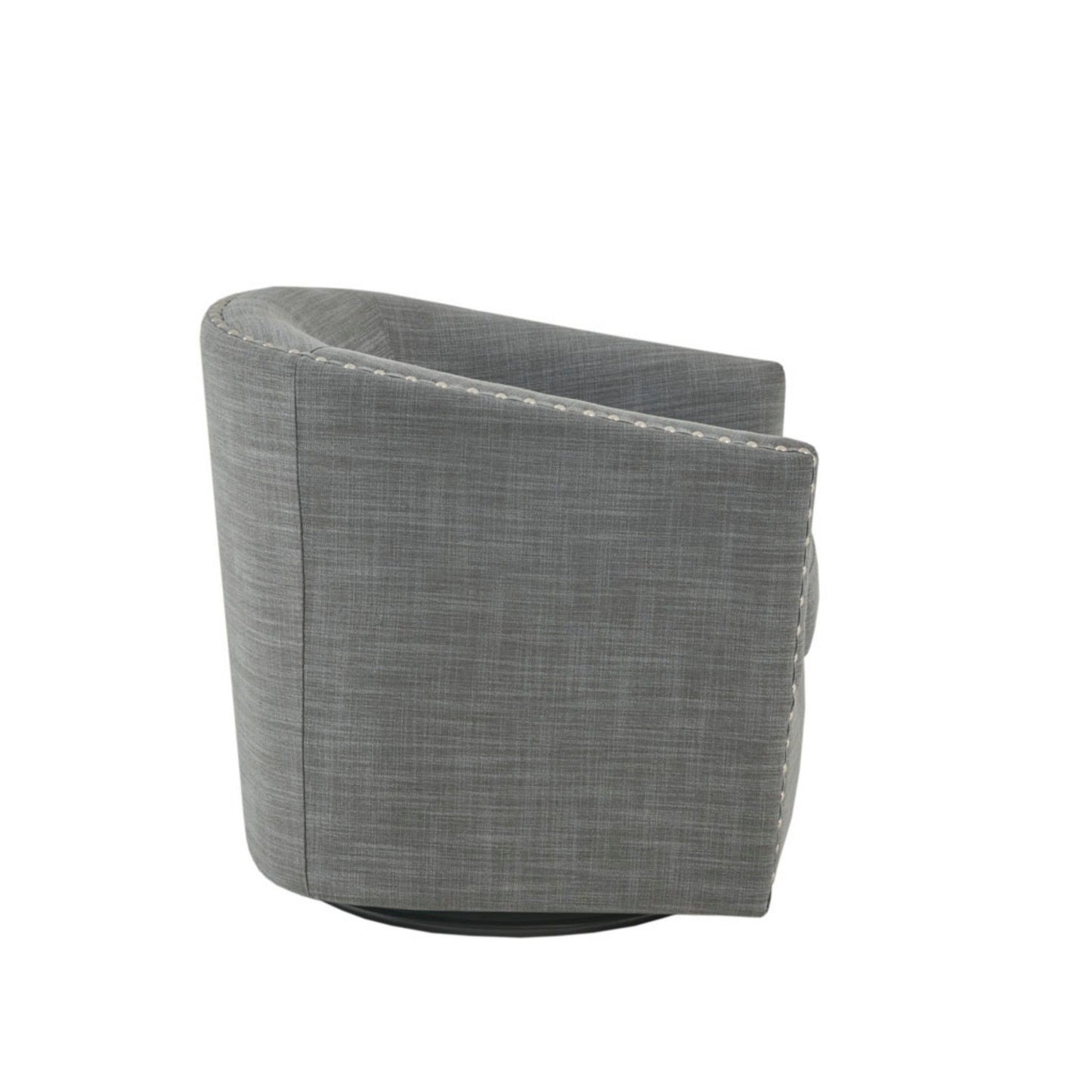 Swivel Chair Elegant Design Fabric Solid Wood - Gray