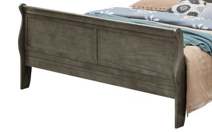 King Bed Panel Sleigh - Gray