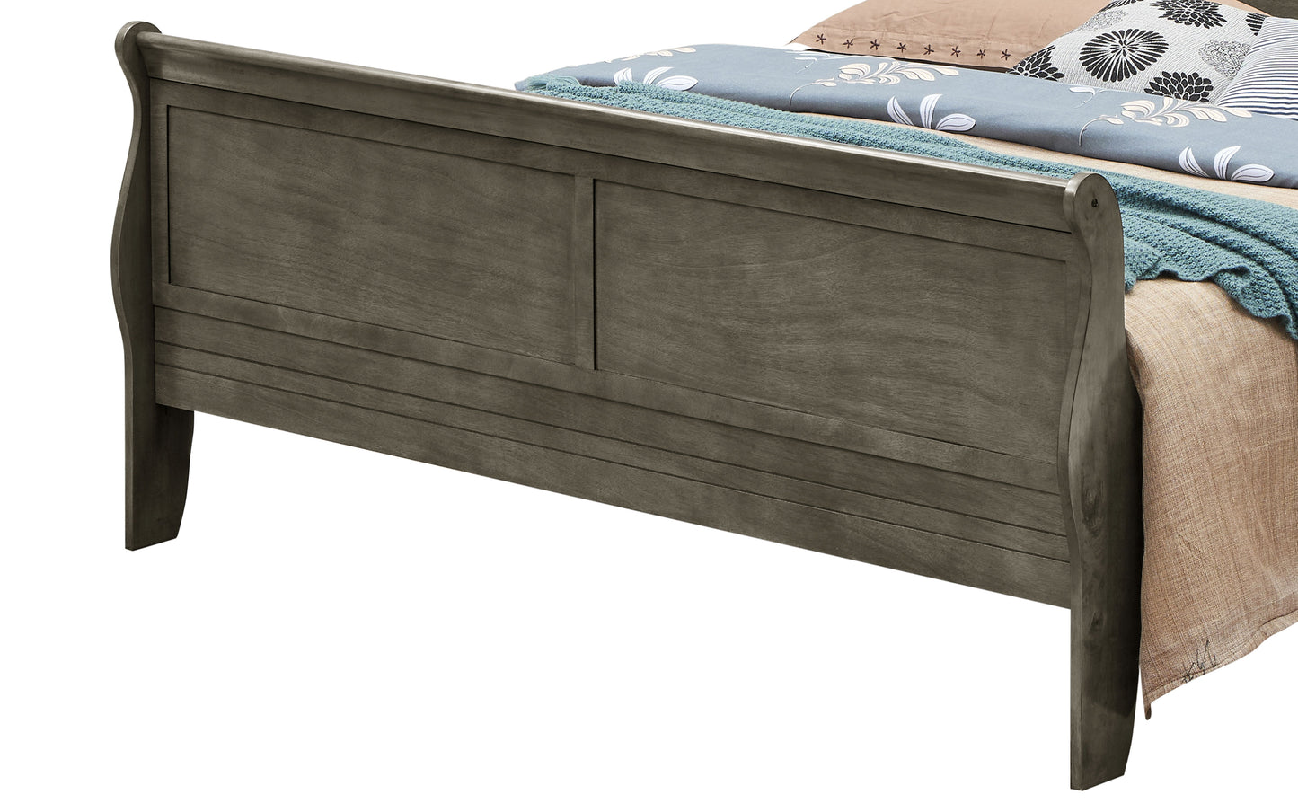 Full Bed Panel Sleigh - Gray