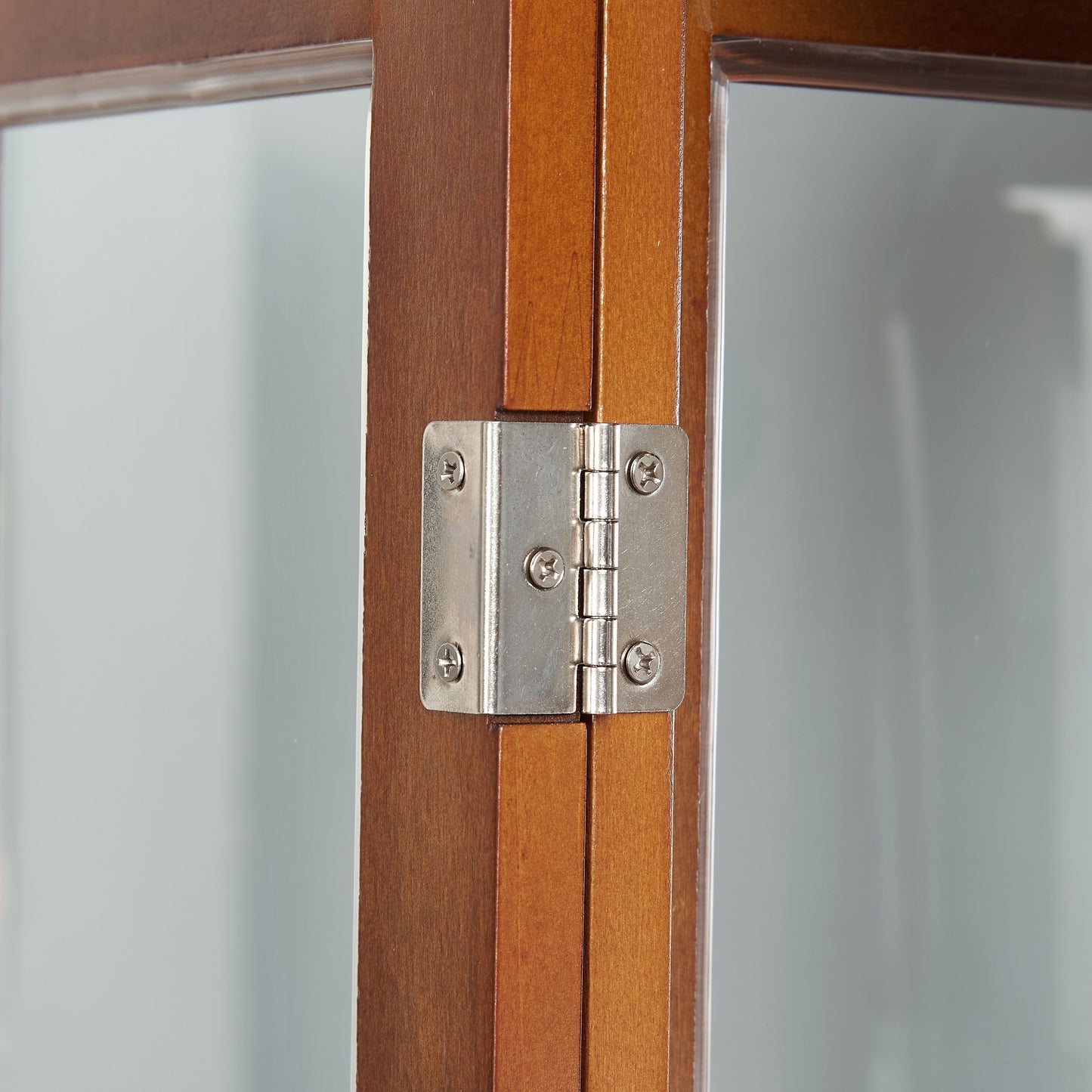 Curio Cabinet Lighted Curio Diapaly Cabinet With Adjustable Shelves And Mirrored Back Panel, Tempered Glass Doors (6 Tier), (E26 Light Bulb Not Included) - Walnut