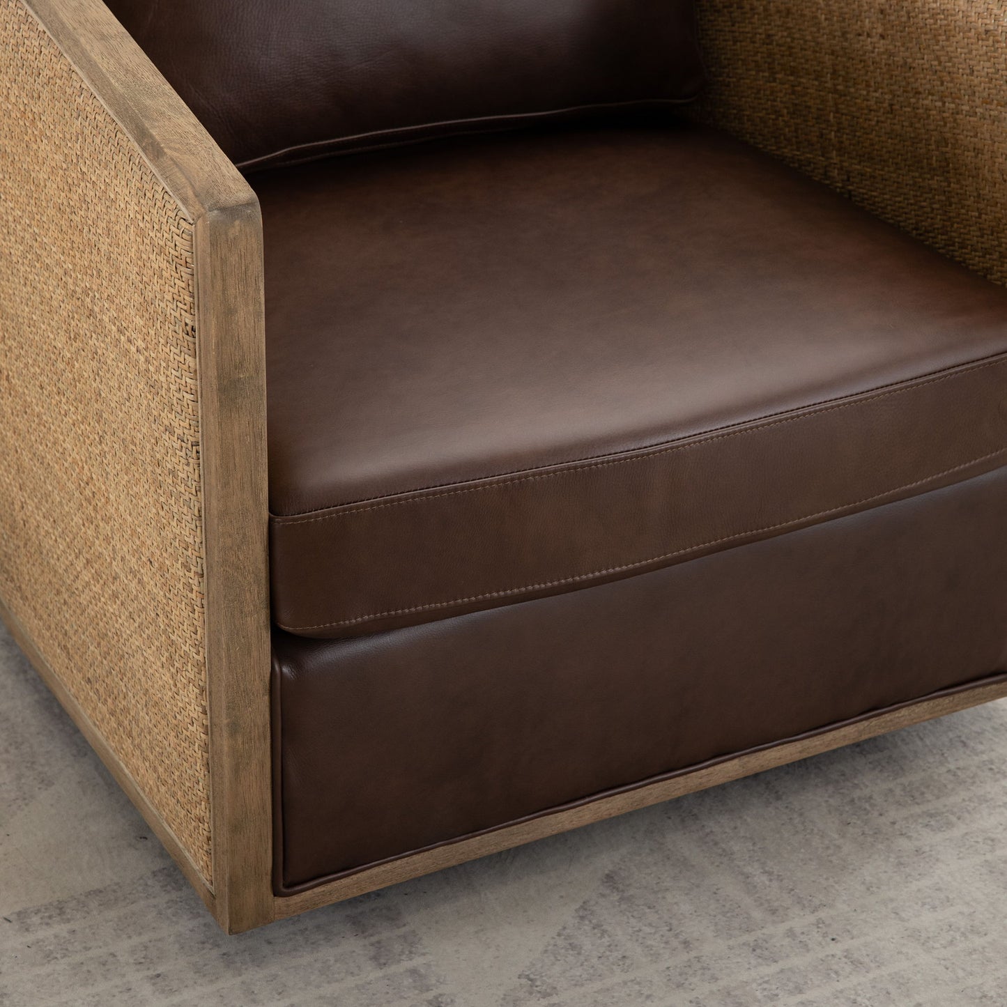 Swivel Barrel Chair, Comfy Round Accent Sofa Chair For Living Room, 360 Degree Swivel - Brown