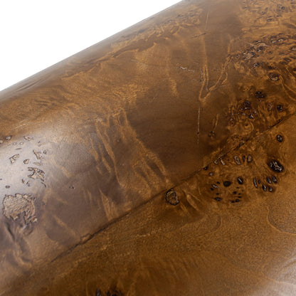 Nebula - Accent Oval Pillar Side Table - Medium Brown
