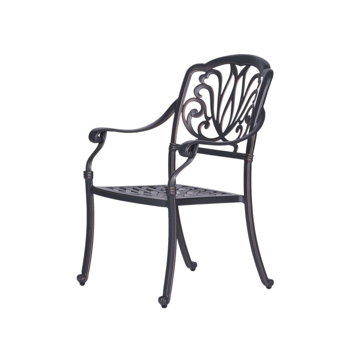 Patio Outdoor Aluminum Dining Armchair With Cushion (Set of 2) - Spectrum Sand