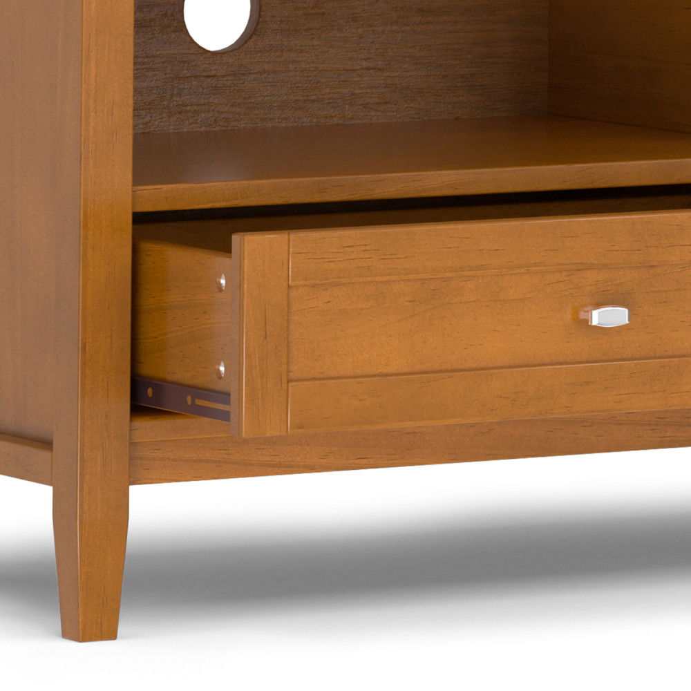 Warm Shaker - Low TV Media Stand - Light Brown