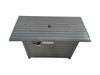 Propane Outdoor Fire Pit Table With Lid - Gray