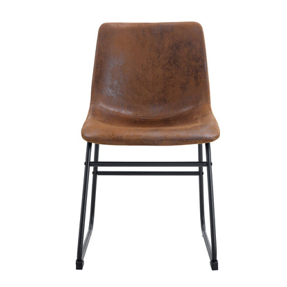 (Set of 4) Retro Chairs, Comfortable Bar Stools, Suitable For Industrial And Vintage Style Environments - Brown