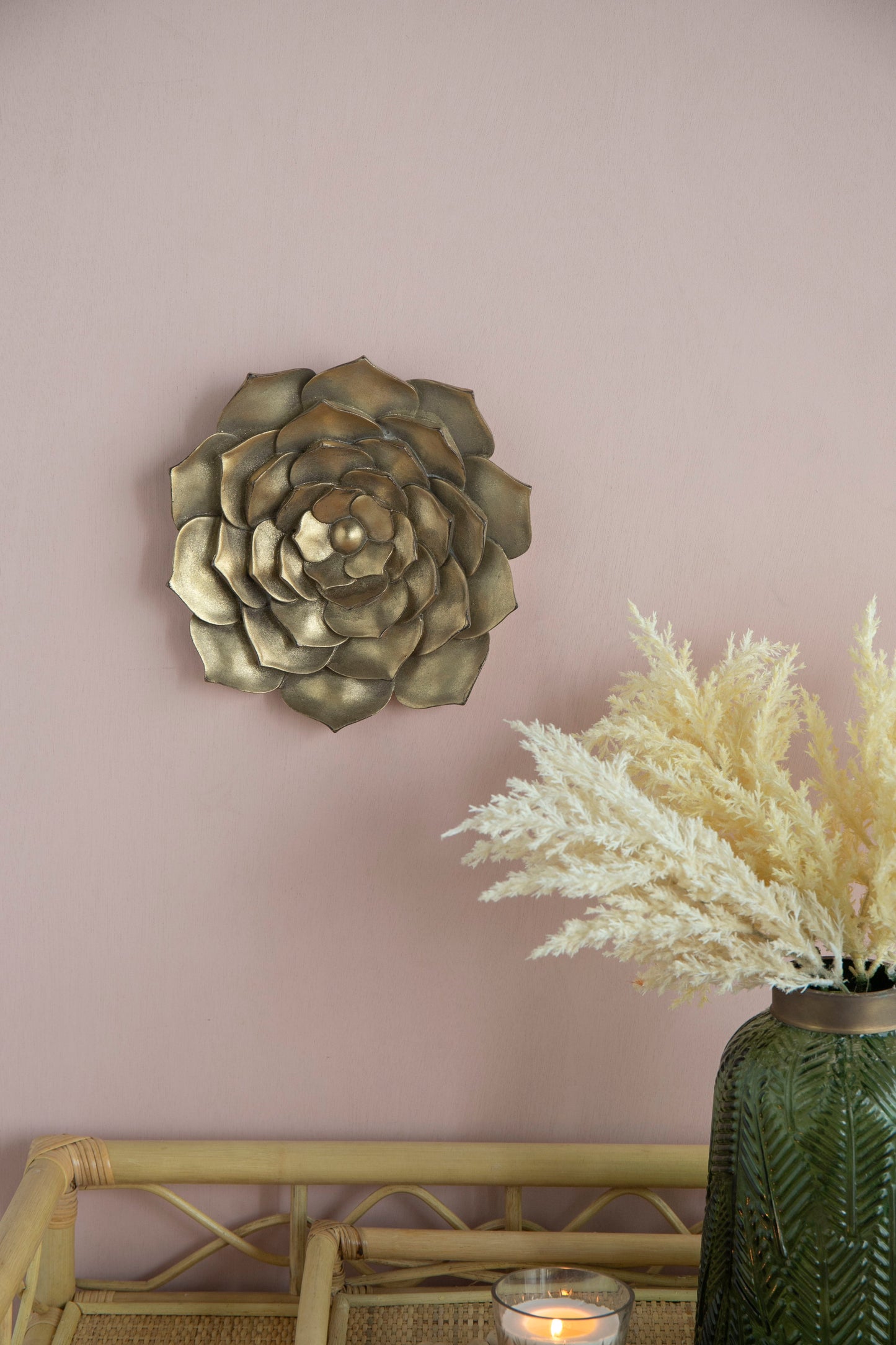 Succulent Wall Plaque (Set of 2) - Gold