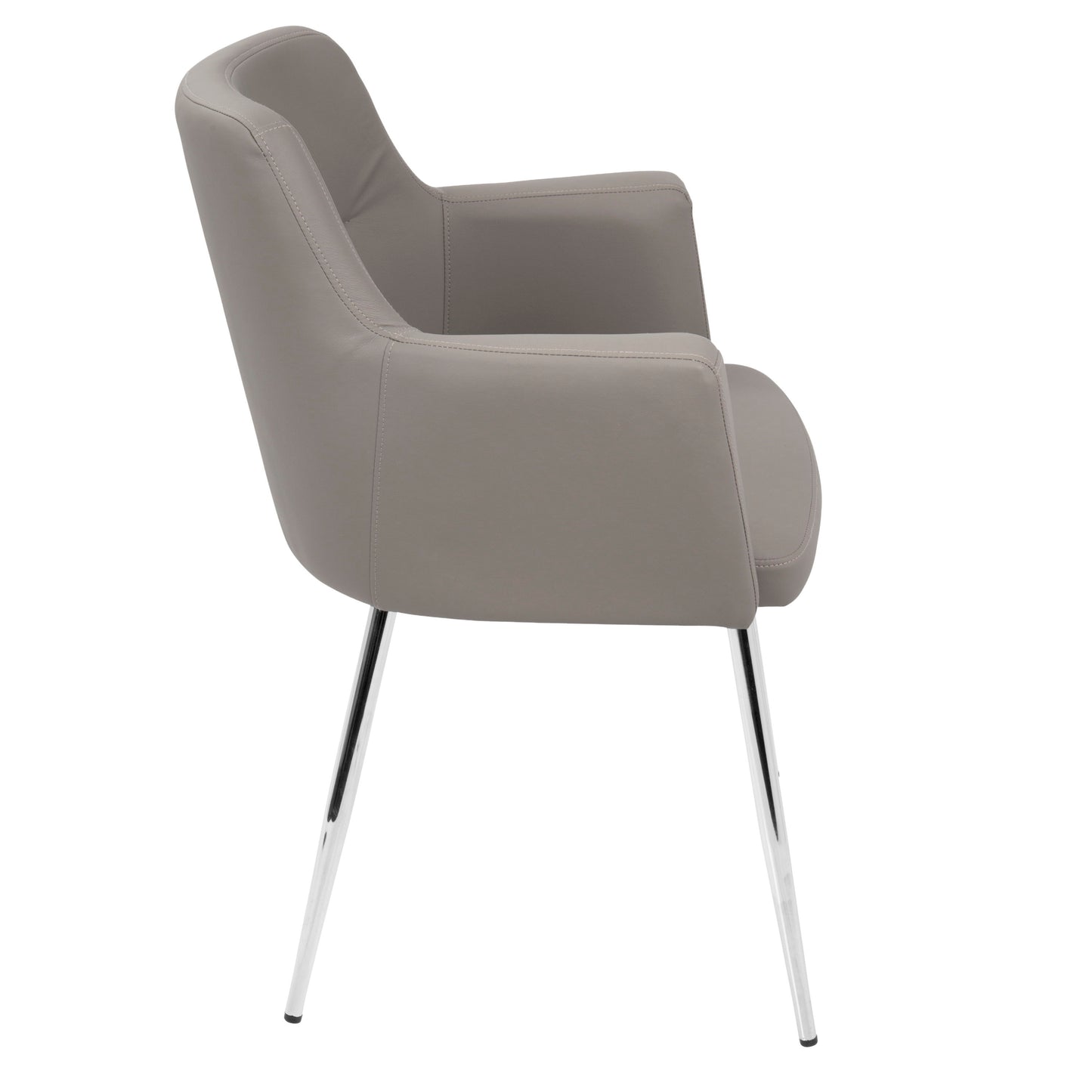 Andrew - Contemporary Dining / Chair (Set of 2) - Chrome / Gray