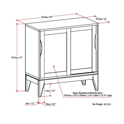 Harper - Low Storage Cabinet - Teak Brown
