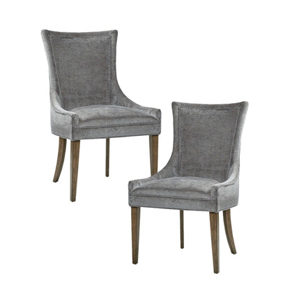 Elegant Design Comfortable Seating Dining Side Chair (Set of 2) - Dark Gray