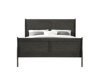 Louis Philippe - 2 Piece Eastern King Bedroom Set - Dark Gray