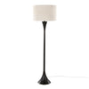 Lenuxe - Contemporary Floor Lamp - Oil Rubbed Bronze / Natural