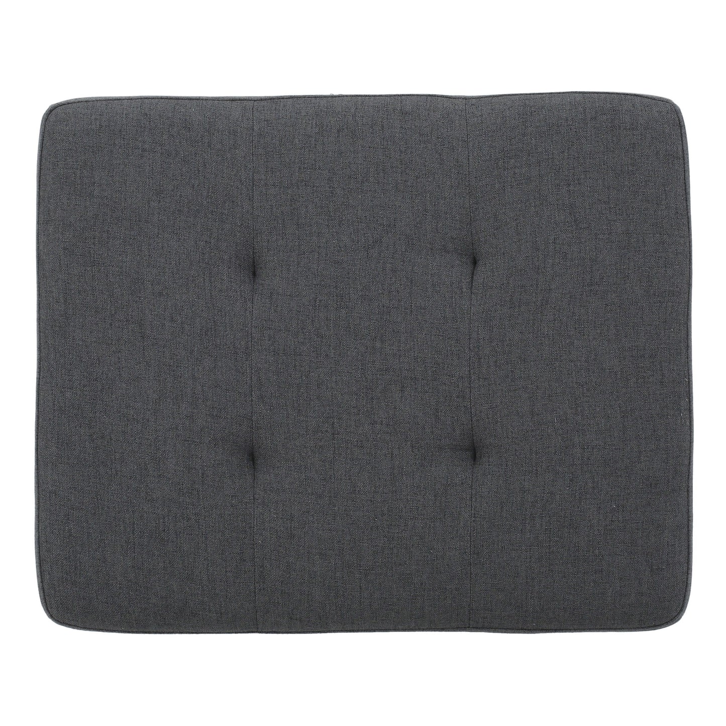 Contemporary Storage Ottoman With Tufted Waffle Stitching - Dark Gray