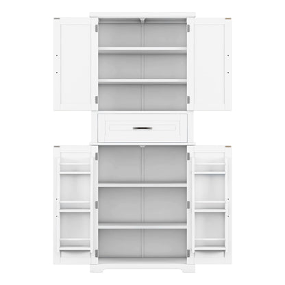 Bathroom Storage Cabinet With Multi Functional Storage Space, Drawer With Slide Rails, Adjustable Shelf - White