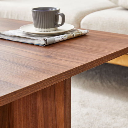 Modern Triangular Support Tea Table, Lightweight And Stable, Perfectly Integrating Nature And Industry - Walnut